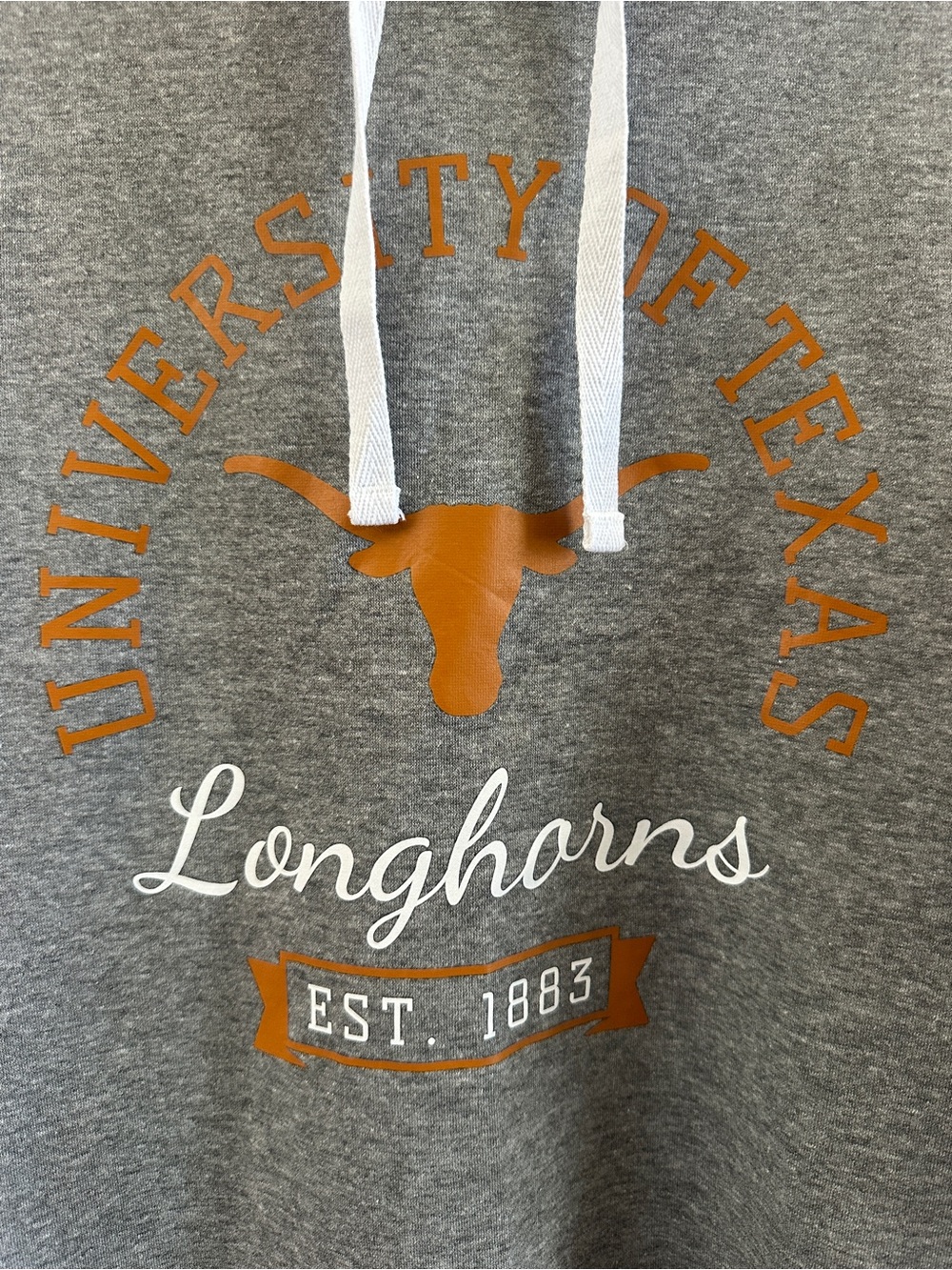 Buc-ee’s Texas Longhorns Ladies Drop Tail Hoodie L Gray - Picture 2 of 7